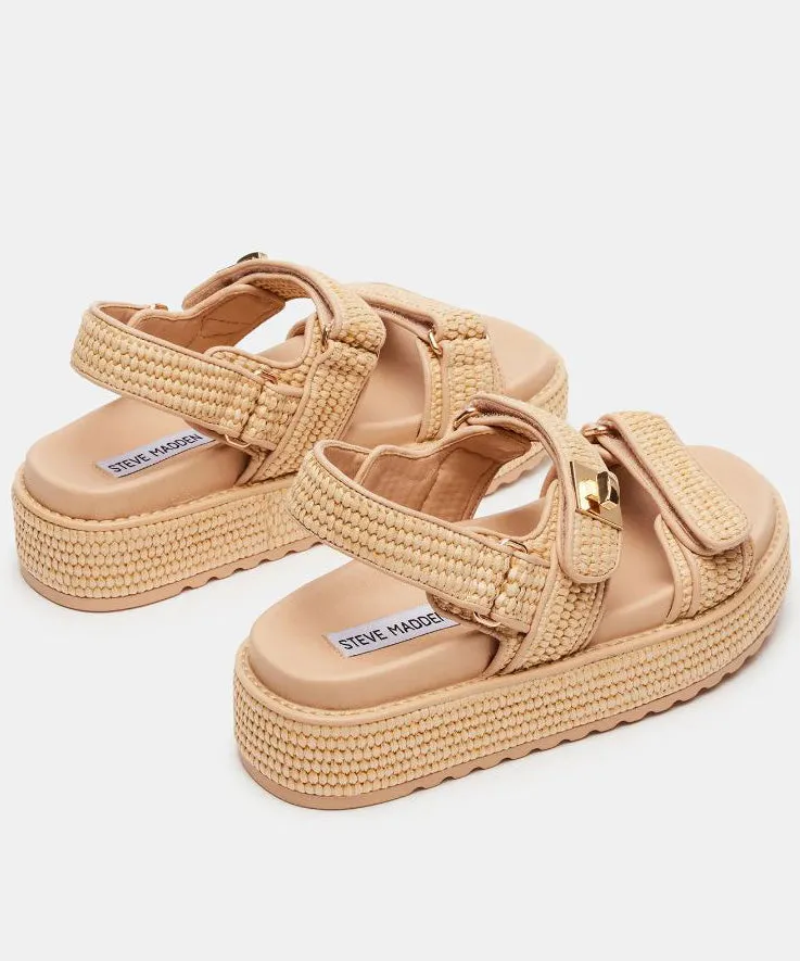 Steve Madden Natural Raffia Sandal