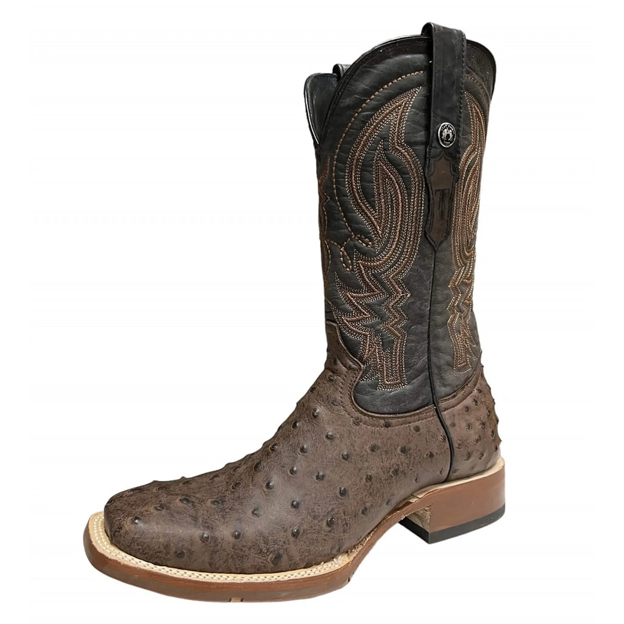 Tanner Mark Men's Ostrich Print Boots