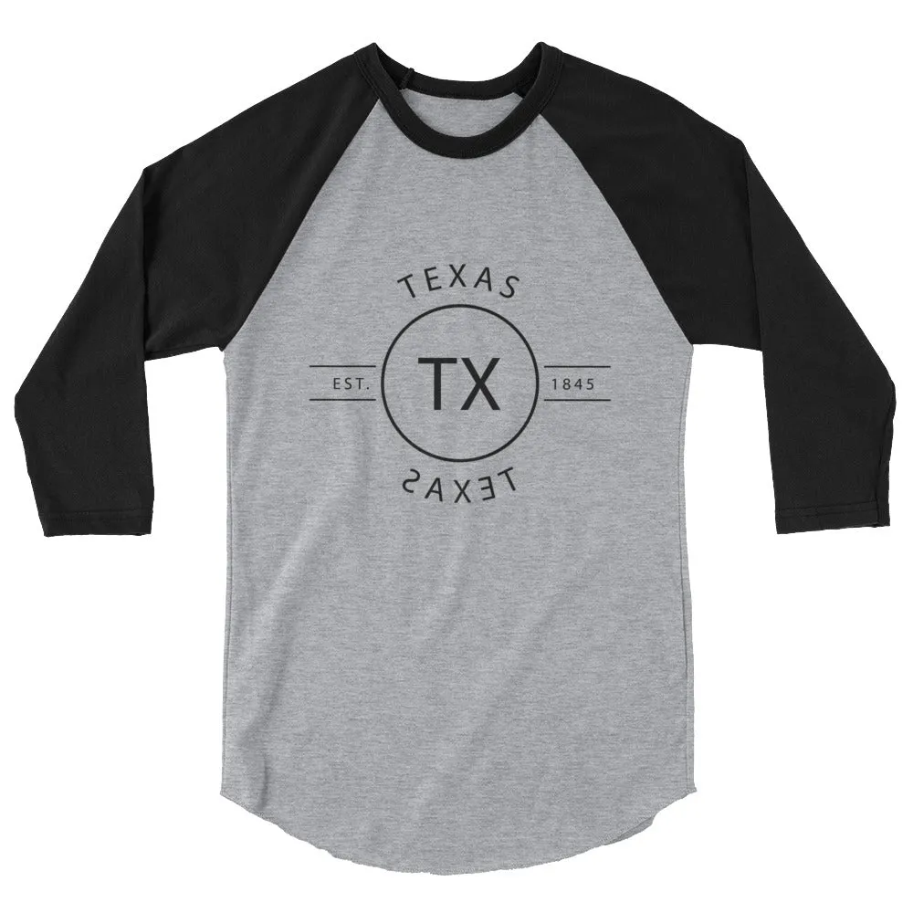 Texas 3/4 Sleeve Raglan Shirt Reflections