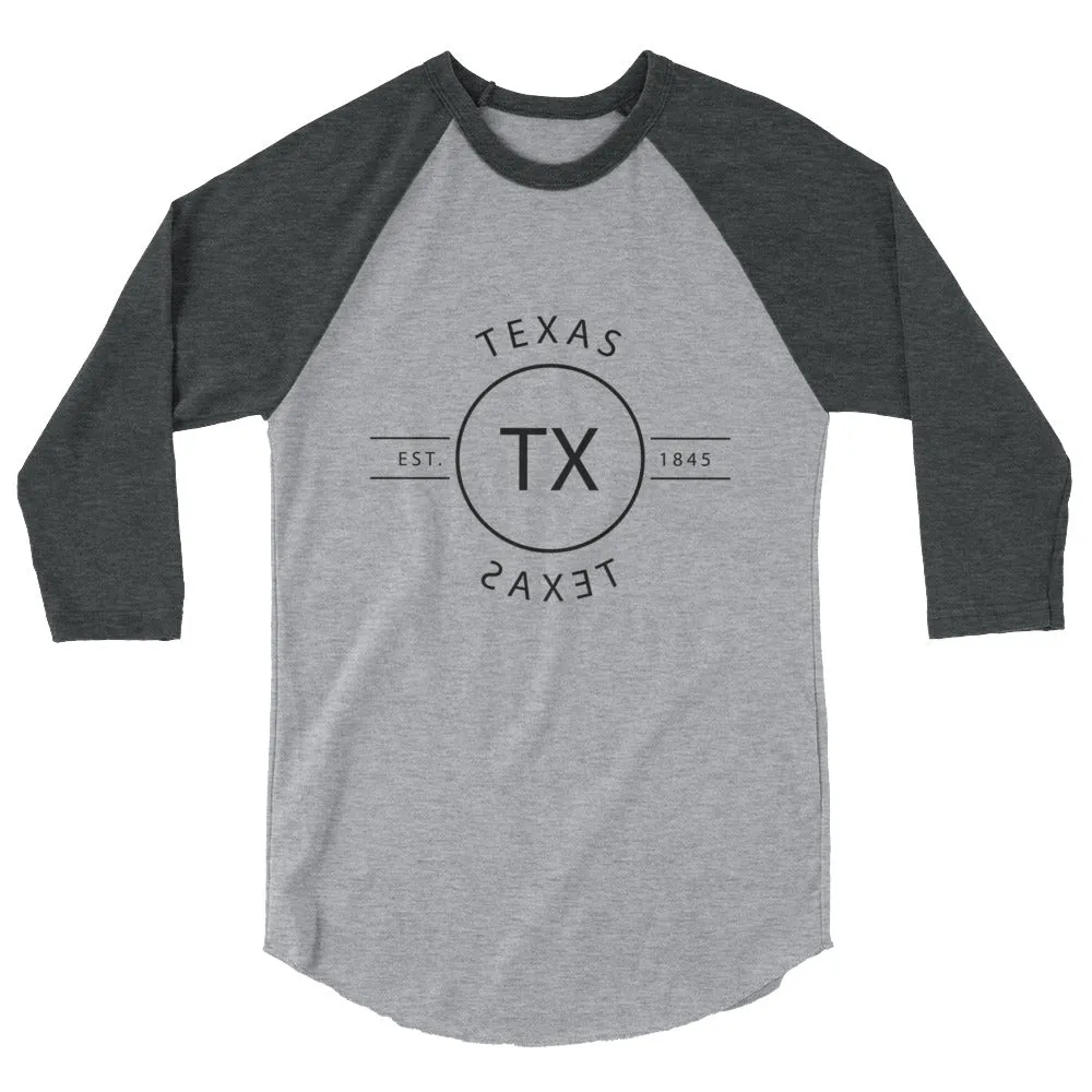 Texas 3/4 Sleeve Raglan Shirt Reflections