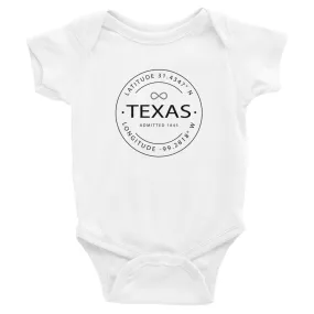 Texas Baby Onesie - Coordinates of Location | Latitude and Longitude