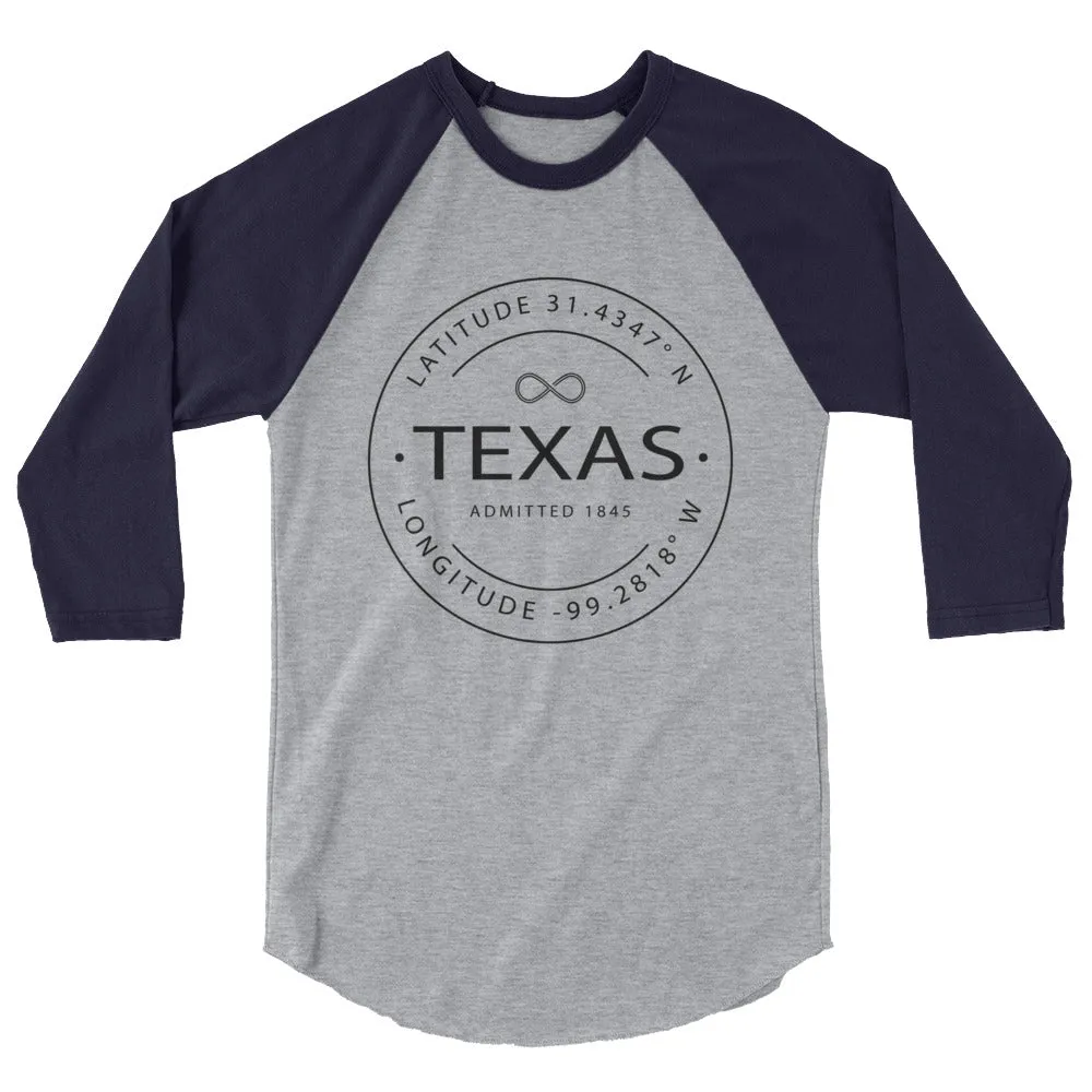 Texas Raglan Shirt - Latitude & Longitude - Shop Now