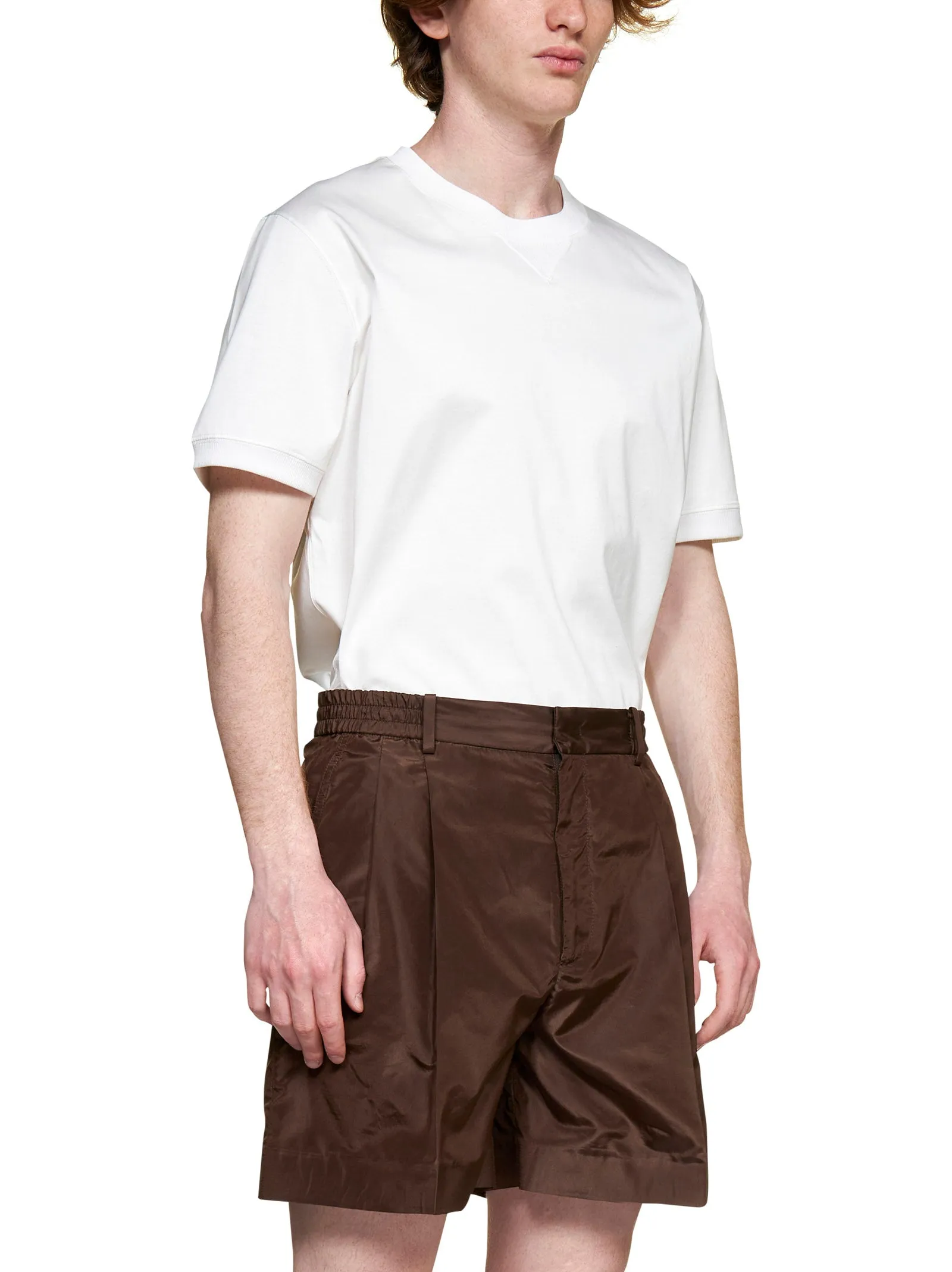 Valentino Pressed-Crease Elasticated Waist Tailored Shorts