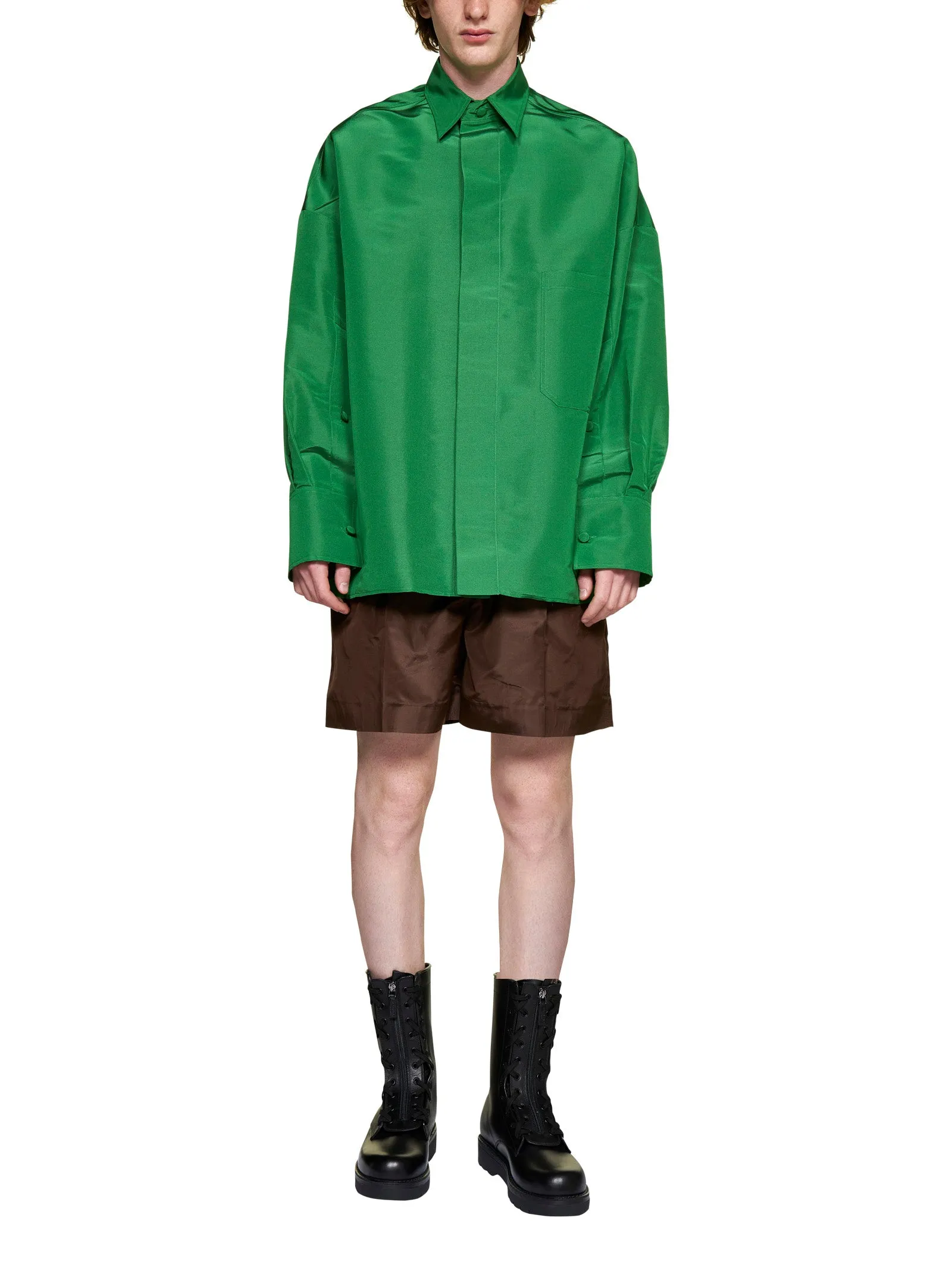 Valentino Pressed-Crease Elasticated Waist Tailored Shorts