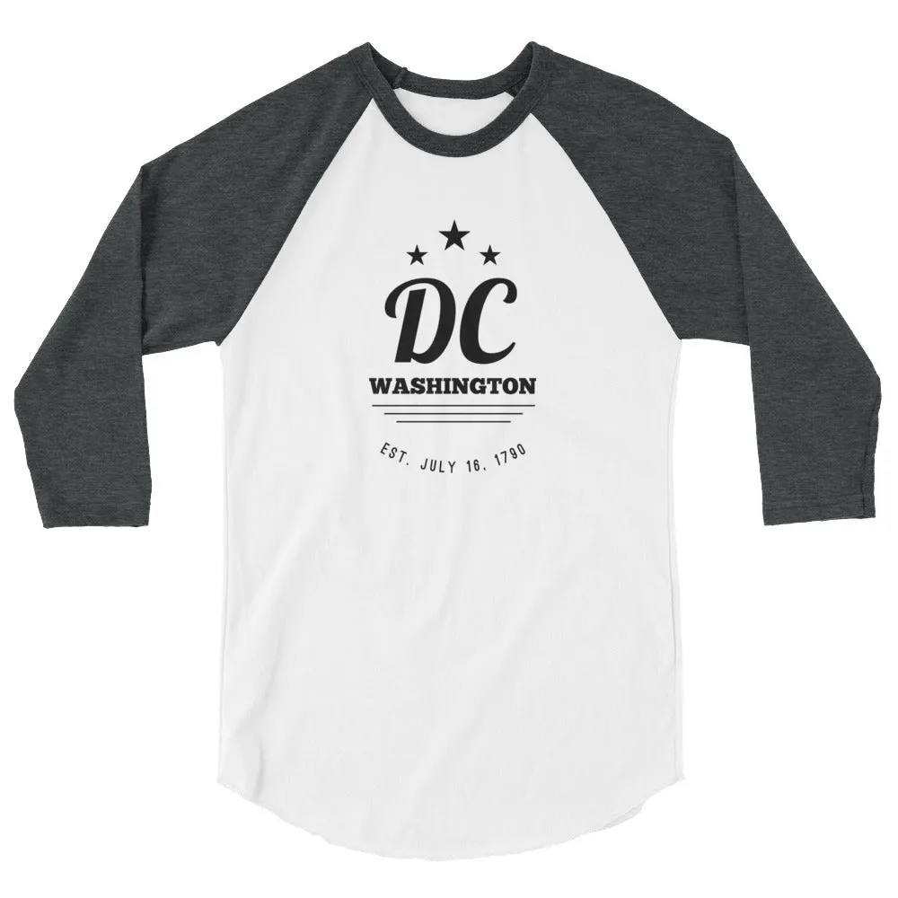 Washington DC - 3/4 Sleeve Raglan Shirt - Established