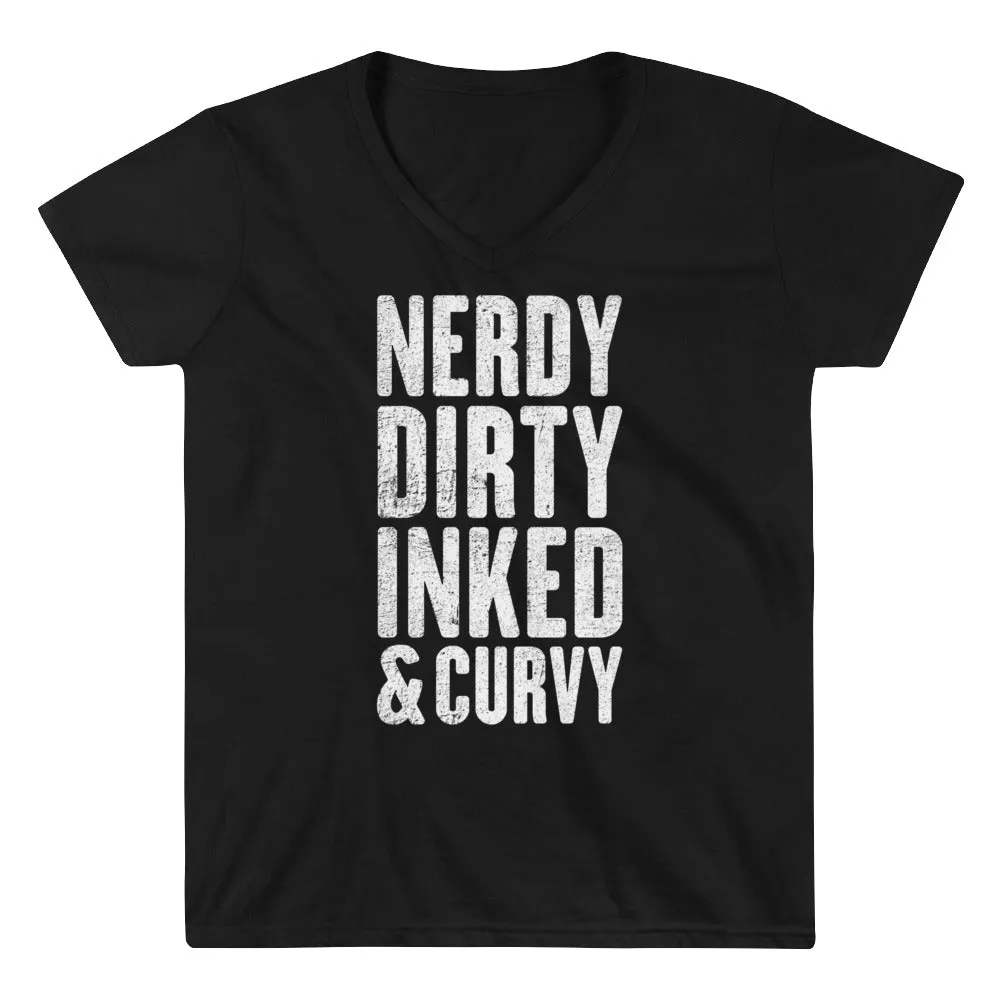 Women's Inked & Curvy V-Neck Tee