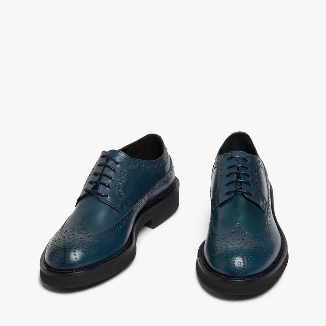 Women's leather brogue derby