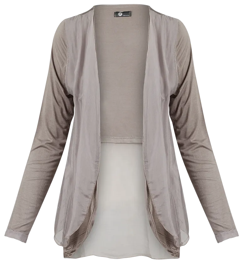 Women's plus size long sleeve light cardigan by M Made in Italy