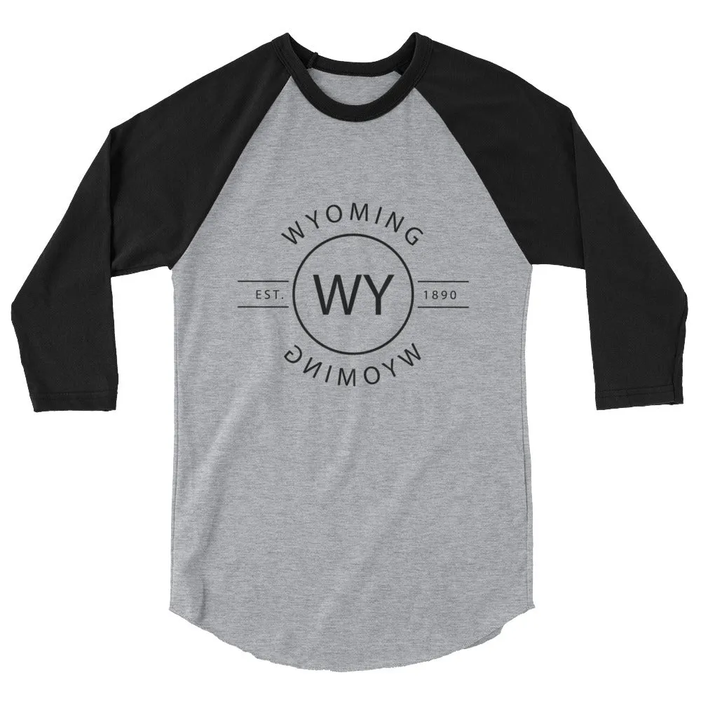 Wyoming 3/4 sleeve raglan shirt, reflections.