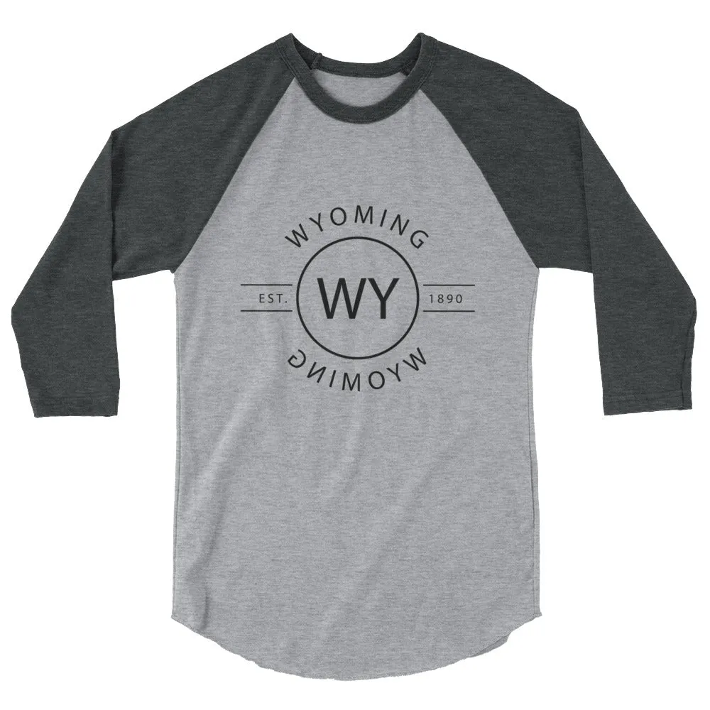 Wyoming 3/4 sleeve raglan shirt, reflections.