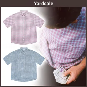 yardsale  |Other Plaid Patterns Unisex Street Style Short Sleeves Logo